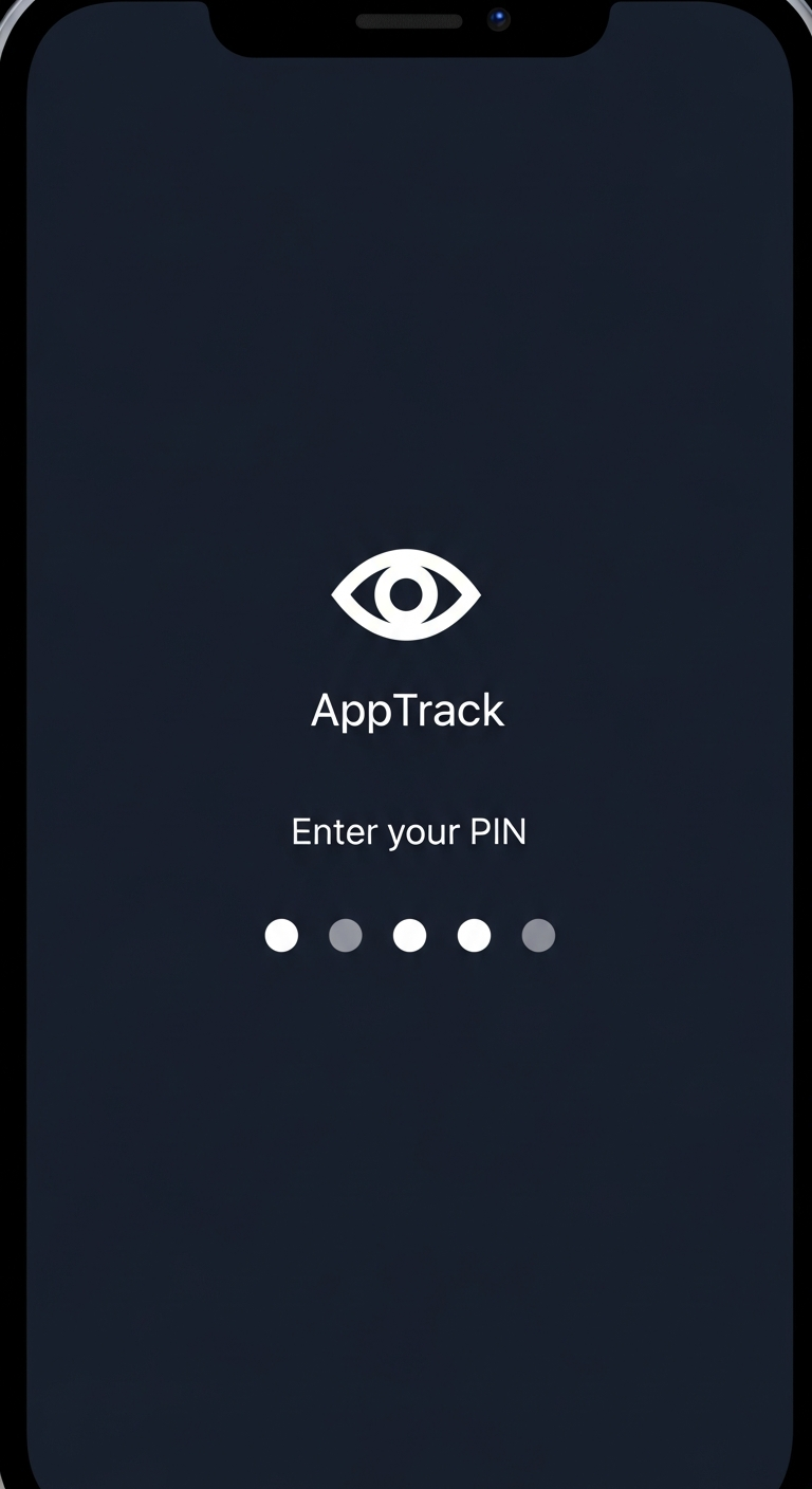 AppTrack PIN lock screen